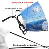 yanfind Freedom Quarter Travel Lens Sunlight Frozen From Lifestyles Togetherness Skiing Concentration Aspen Dust Washable Reusable Filter and Reusable Mouth Warm Windproof Cotton Face