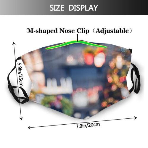 yanfind Glowing Design Defocused Built City Event Home Abstract Architecture Room Living Interior Dust Washable Reusable Filter and Reusable Mouth Warm Windproof Cotton Face