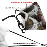yanfind Winter Powdered Sugar Baked Clay Sugar Frost Winter Cuisine Freezing Goods Snow Dust Washable Reusable Filter and Reusable Mouth Warm Windproof Cotton Face