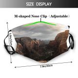 yanfind Idyllic Mountain Rock Clouds Geological Tranquil Geology Scenery Mountains Peak Erosion Outdoors Dust Washable Reusable Filter and Reusable Mouth Warm Windproof Cotton Face