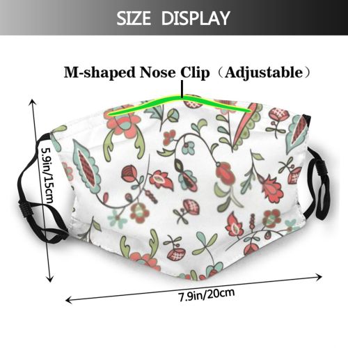 yanfind Abstract Garden Decor Fashion Cute Seamless Colorful Feminine Beauty Summer Elegance Vintage Dust Washable Reusable Filter and Reusable Mouth Warm Windproof Cotton Face