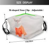 yanfind Fashion Kawaii Vacation Cat Kitty Comic Cute Straw Anchor Trip Summer Vintage Dust Washable Reusable Filter and Reusable Mouth Warm Windproof Cotton Face