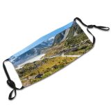 yanfind Ice Glacier Lake Daylight Frost Sight Frosty Mountain Road Snowy Icy Bridge Dust Washable Reusable Filter and Reusable Mouth Warm Windproof Cotton Face