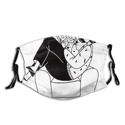 yanfind Isolated Comfort Stay Young Artwork Armchair Story Cute Cozy Hobby Student Doodle Dust Washable Reusable Filter and Reusable Mouth Warm Windproof Cotton Face