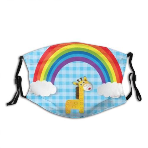 yanfind Abstract Garden Announcement Cute Birth Colorful Design Shower Gift Art Decoration Fun Dust Washable Reusable Filter and Reusable Mouth Warm Windproof Cotton Face