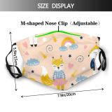 yanfind Rainbow Unusual Childish Fashion Cute Fantasy Seamless Sky Trendy Nursery Summer Doodle Dust Washable Reusable Filter and Reusable Mouth Warm Windproof Cotton Face