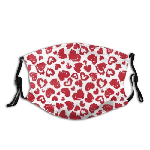 yanfind Abstract Romance Safari Decor Fur Fashion Cat Colorful Skin Wildlife Leopard Design Dust Washable Reusable Filter and Reusable Mouth Warm Windproof Cotton Face