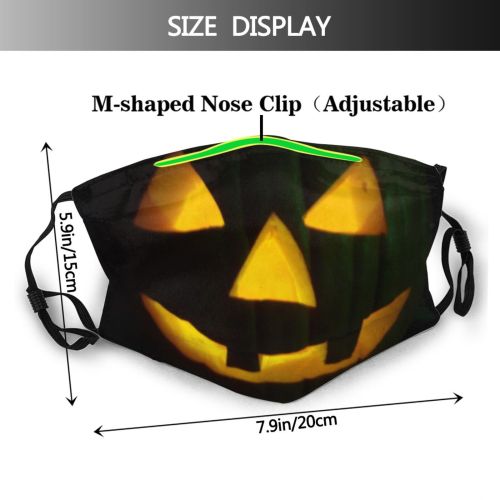 yanfind Pumpkin Squash Winter Trick Lantern Carve Calabaza Light Halloween Treat O' Dark Dust Washable Reusable Filter and Reusable Mouth Warm Windproof Cotton Face