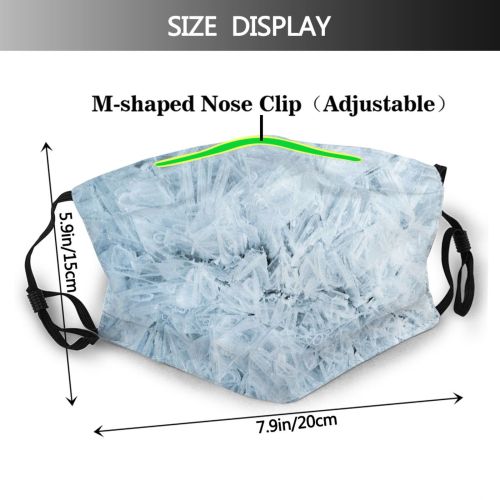 yanfind Ice Columbia Frozen Snow Abstract Canada Crystal British Temperature Winter Dust Washable Reusable Filter and Reusable Mouth Warm Windproof Cotton Face