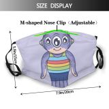 yanfind Crazy Isolated Smile Comic Cute Mascot Headphone Colorful Mouth Cheerful Doodle Cheering Dust Washable Reusable Filter and Reusable Mouth Warm Windproof Cotton Face