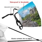 yanfind Idyllic Tropical Foliage Sight Greenery Mountain Forest Clouds Plants Scenery High Mountains Dust Washable Reusable Filter and Reusable Mouth Warm Windproof Cotton Face