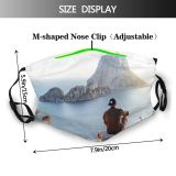 yanfind Idyllic Vacation Daylight Fashion Relaxation Recreation Leisure Mountain Rock Sea Beach Relax Dust Washable Reusable Filter and Reusable Mouth Warm Windproof Cotton Face