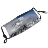 yanfind Landforms Ice Stunning Shot Glacier Amazing Frost Mountain Snowy Wind Icy Clouds Dust Washable Reusable Filter and Reusable Mouth Warm Windproof Cotton Face