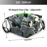yanfind Winter Leaves Flowering Family Frost Leaf Plant Flower Annual Ice Ivy Ivy Dust Washable Reusable Filter and Reusable Mouth Warm Windproof Cotton Face
