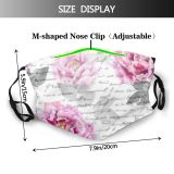 yanfind  Spring Fashion Flower Vintage Garden Flora Romantic Flowers Delicate Watercolor Peony Dust Washable Reusable Filter and Reusable Mouth Warm Windproof Cotton Face