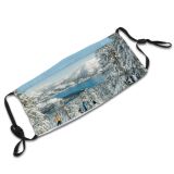 yanfind Ice Truckee Frost Range Landscape Frozen Tree Scene Snow Forest Sky Tranquil Dust Washable Reusable Filter and Reusable Mouth Warm Windproof Cotton Face