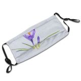 yanfind Fragility Vitality Snow Bavaria Franconia Crocus Outdoors Growth Winter Purple Beauty Emergence Dust Washable Reusable Filter and Reusable Mouth Warm Windproof Cotton Face