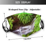 yanfind Garden Waterfall Japanese Resources Stream Landscape Vegetation Plants Stream Natural Detail Watercourse   Dust Washable Reusable Filter and Reusable Mouth Warm Windproof Cotton Face