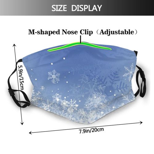 yanfind Design Modern Craft Abstract Ornament Art Season Snowflake Celebration Winter Christmas Dust Washable Reusable Filter and Reusable Mouth Warm Windproof Cotton Face
