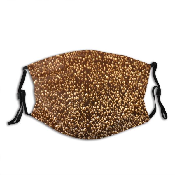 yanfind Gold Rain Night Metal Light Glitter Dust Washable Reusable Filter and Reusable Mouth Warm Windproof Cotton Face