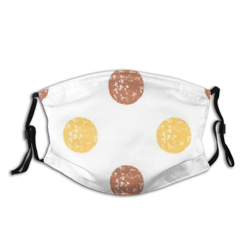 yanfind Abstract Brush Fashion Cute Dot Warm Halftone Colorful Dots Vintage Baby Artistic Dust Washable Reusable Filter and Reusable Mouth Warm Windproof Cotton Face