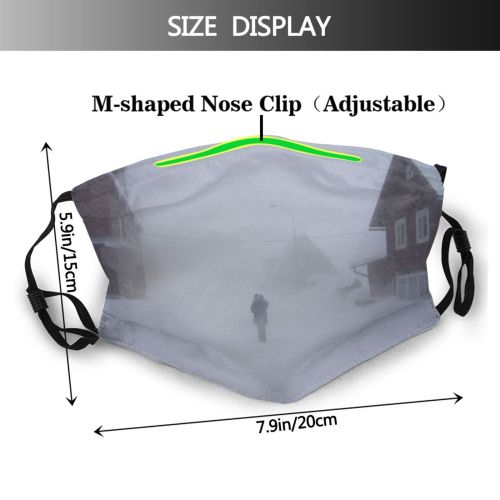 yanfind Winter Mist Xmas Christmas Winter Atmospheric Geological Sky Snow Blizzard Krkonose Storm Dust Washable Reusable Filter and Reusable Mouth Warm Windproof Cotton Face