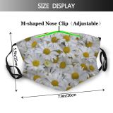 yanfind Daisy Chamomile Nobile Oxeye Colorful Fall Flowers Petal Flower Daisies Petals Camomile Dust Washable Reusable Filter and Reusable Mouth Warm Windproof Cotton Face