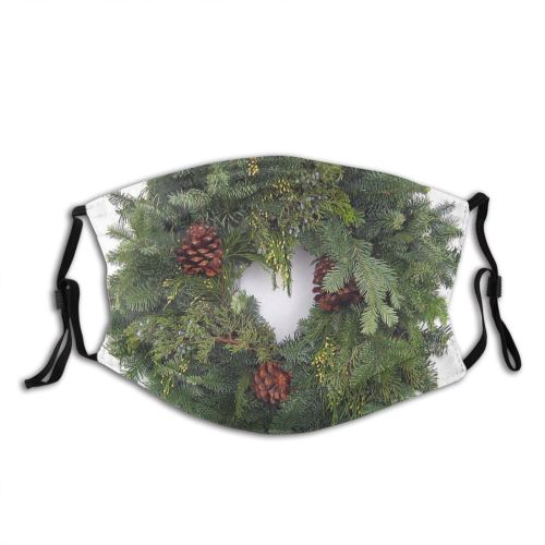 yanfind Winter Greenery Christmas Spruce Colorado Plant Home Branch Decoration Wreath Shortleaf Pine Dust Washable Reusable Filter and Reusable Mouth Warm Windproof Cotton Face