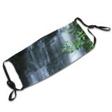 yanfind Peaceful Flow Forest Drop Waterfall Beauty Beautiful Recre Resources Cascade Light Fluid Dust Washable Reusable Filter and Reusable Mouth Warm Windproof Cotton Face