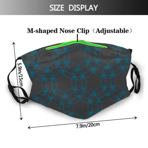 yanfind Abstract Decor Linear Cute Structure Swatch Symmetry Stylish Seamless Classic Simple Vintage Dust Washable Reusable Filter and Reusable Mouth Warm Windproof Cotton Face