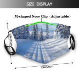 yanfind Winter Winter Sun Woody Wilderness Landscape Sky Ice Snow Tree Biome Trees Dust Washable Reusable Filter and Reusable Mouth Warm Windproof Cotton Face