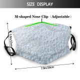 yanfind Ice Frost East Landscape Purity Frozen Tranquility Scene Snow Blank Abstract Tranquil Dust Washable Reusable Filter and Reusable Mouth Warm Windproof Cotton Face