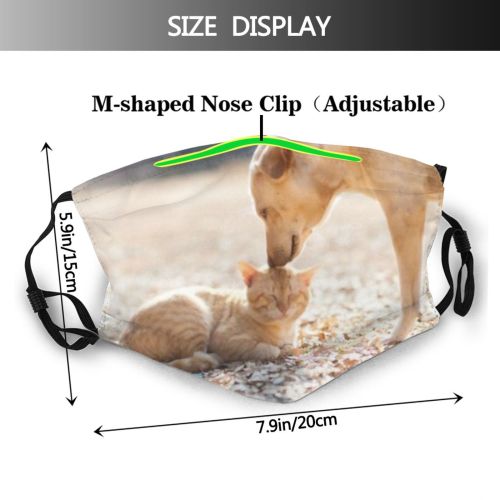 yanfind Friends Garden Happiness Together Cat Cute Kitty Warm Best Wildlife Dog Fall Dust Washable Reusable Filter and Reusable Mouth Warm Windproof Cotton Face