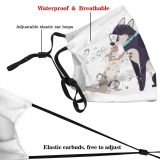 yanfind Isolated Thoroughbred Lovely Happiness Mate Together Cat Demonstrate Cute Clinic Kitty Licking Dust Washable Reusable Filter and Reusable Mouth Warm Windproof Cotton Face