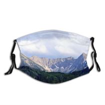 yanfind Ice Glacier Bavaria Daylight Hike Mountain Panorama Climb Frozen High Mountains Peak Dust Washable Reusable Filter and Reusable Mouth Warm Windproof Cotton Face