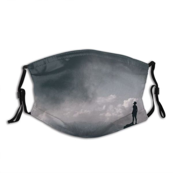 yanfind Idyllic Silhoutte Clouds Tranquil Dramatic Scenery Misty Dark Hazy Sky Murky Peaceful Dust Washable Reusable Filter and Reusable Mouth Warm Windproof Cotton Face