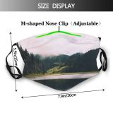 yanfind Lake Daylight Calm Reflections Pine Reservoir Mountain Forest Clouds River Scenery Conifer Dust Washable Reusable Filter and Reusable Mouth Warm Windproof Cotton Face