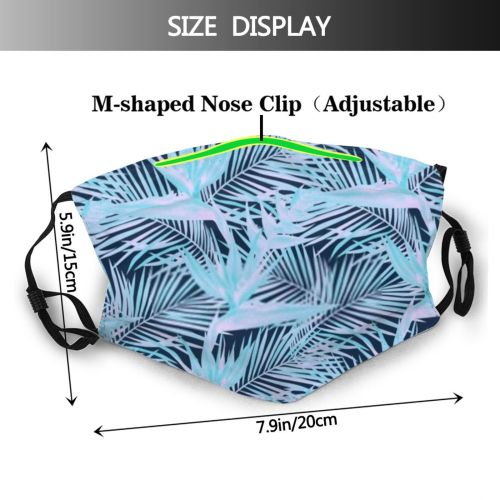 yanfind Isolated Garden Strelitzia Fashion Striped Cute Hawaii Seamless Colorful Wildlife Summer Palm Dust Washable Reusable Filter and Reusable Mouth Warm Windproof Cotton Face