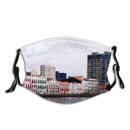 yanfind Metropolis Building Town Pernambuco Building Work Settlement Area Tourism Trip City Reflection Dust Washable Reusable Filter and Reusable Mouth Warm Windproof Cotton Face