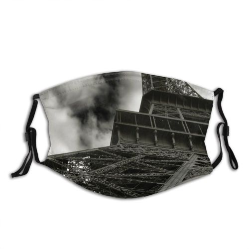 yanfind Sky Tower Cloud Sky Classic Cloudy Clouds Skyscrapes Paris Architecture France Eiffel Dust Washable Reusable Filter and Reusable Mouth Warm Windproof Cotton Face