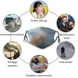 yanfind Winter Texture Frozen Frost Atmospheric Reflection Sky Ice Sunlight Wet Froze Frost Dust Washable Reusable Filter and Reusable Mouth Warm Windproof Cotton Face