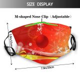 yanfind Winter Glossy Decorate Christmas Design Graphics Snow Dust Washable Reusable Filter and Reusable Mouth Warm Windproof Cotton Face