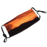 yanfind Winter Sky Utah Cloud Sunset Sky Clouds Mountain Vernal Afterglow Dusk Silhouette Dust Washable Reusable Filter and Reusable Mouth Warm Windproof Cotton Face