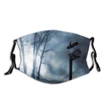 yanfind Winter Mist Street Scenery Natural Winter Atmospheric Steam Fog Landscape Sky Light Dust Washable Reusable Filter and Reusable Mouth Warm Windproof Cotton Face