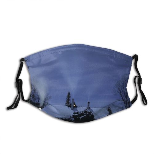 yanfind Nasa Hill Night Galaxy Mystical Field Moons Winter Atmospheric Cloud Branch Landscape   Dust Washable Reusable Filter and Reusable Mouth Warm Windproof Cotton Face