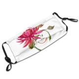 yanfind Blossom Spring Flower Vintage Romantic Plant Watercolor Branch Decorative Design Beautiful Art Dust Washable Reusable Filter and Reusable Mouth Warm Windproof Cotton Face