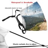 yanfind Idyllic Daylight Hiker Hike Recreation Mountain Traveler Clouds Daytime Tourism Tranquil Scenery   Dust Washable Reusable Filter and Reusable Mouth Warm Windproof Cotton Face