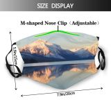 yanfind Idyllic Ice Lake Mountain Icy Slopes Daytime Frozen Tranquil Scenery Altitude Mountains Dust Washable Reusable Filter and Reusable Mouth Warm Windproof Cotton Face