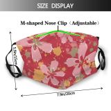 yanfind Blossom Spring Vintage Flowers Plant Decorative Design Art Elegance Floral Seamless Summer Dust Washable Reusable Filter and Reusable Mouth Warm Windproof Cotton Face