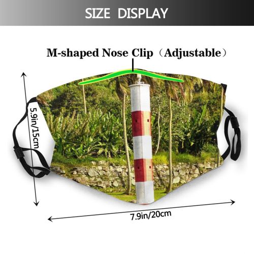 yanfind Elaeis Tower Canas Das Shore Farol Ocean Light Rocks Lighthouse Tropics Mountain Dust Washable Reusable Filter and Reusable Mouth Warm Windproof Cotton Face